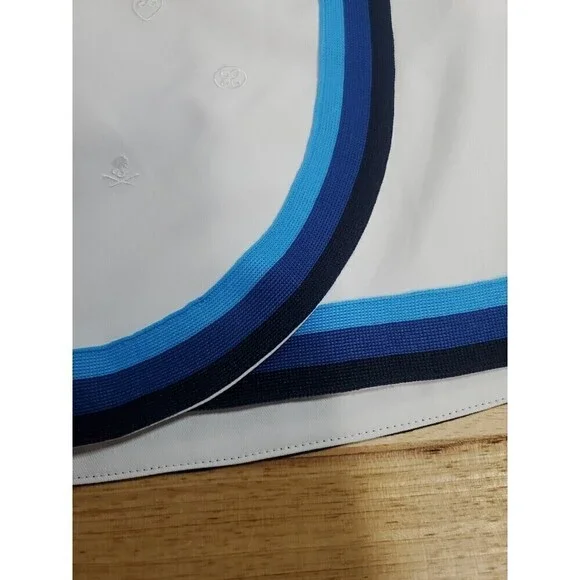 G/Fore Tux Stretch Twill Skort Snow/Blue Womens Golf Skirt Size 2